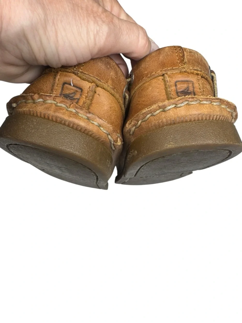 Sperry Original Authentic 2-Eye Slip On Boat Shoes Size 10M Light Brown